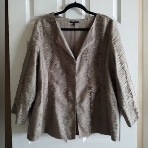 Eileen Fisher Layered Silk Textured Jacket